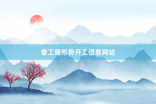 查工程形势开工信息网站